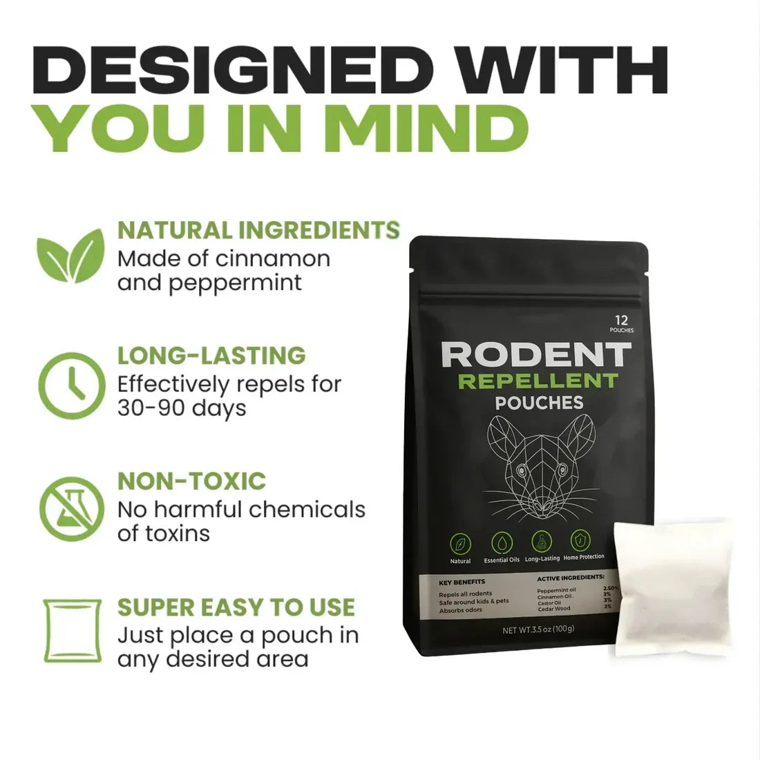 NESLEMY® Natural Rodent Repellent Pouches
