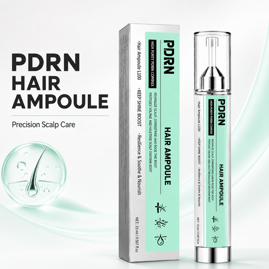 PDRN Hair Ampoule L100 – Lightweight Scalp & Root Serum for Fuller-Looking, Healthier-Shine Hair, Precision Application, 15 mL / 0.507 fl oz