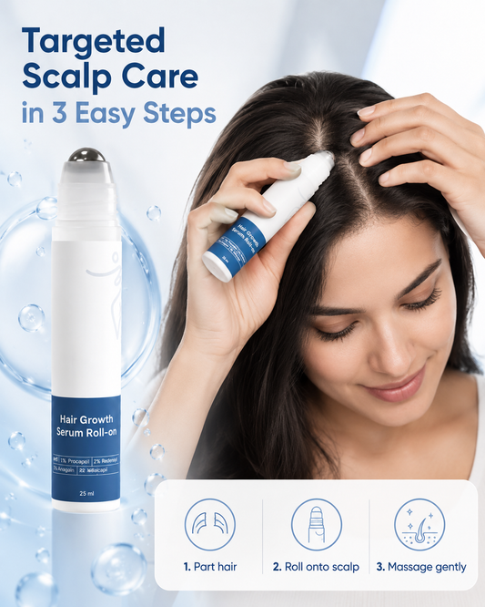 Advanced Hair Density Roll-On Scalp Serum – Saw Palmetto, Rosemary & Caffeine for Fuller-Looking Hair