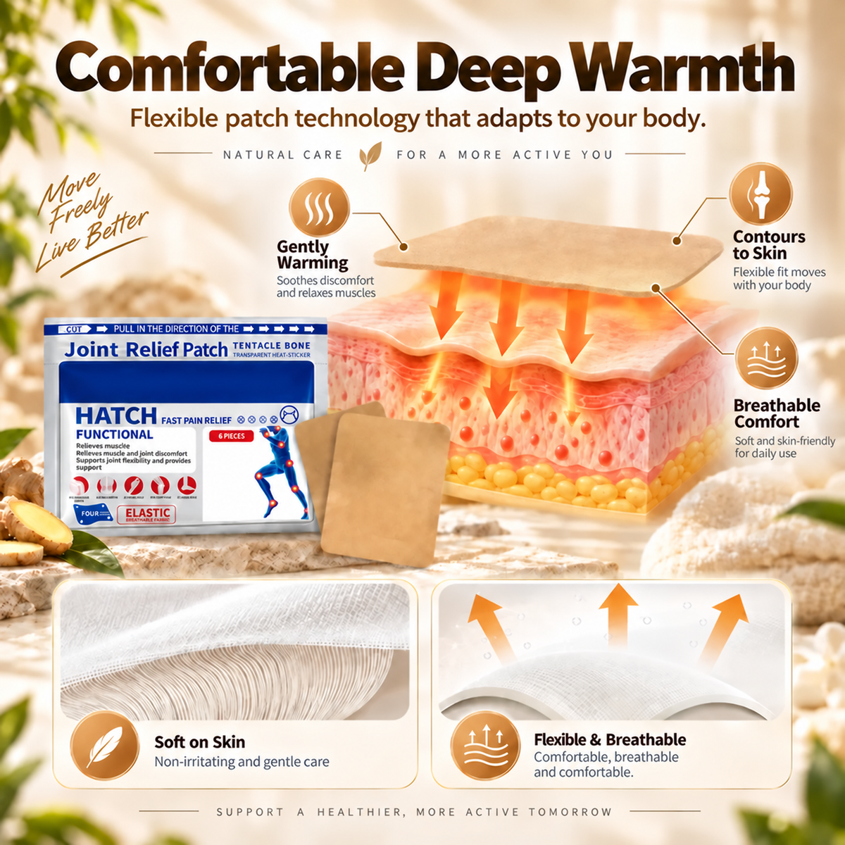 8-Hour Warming Joint Relief Patches
