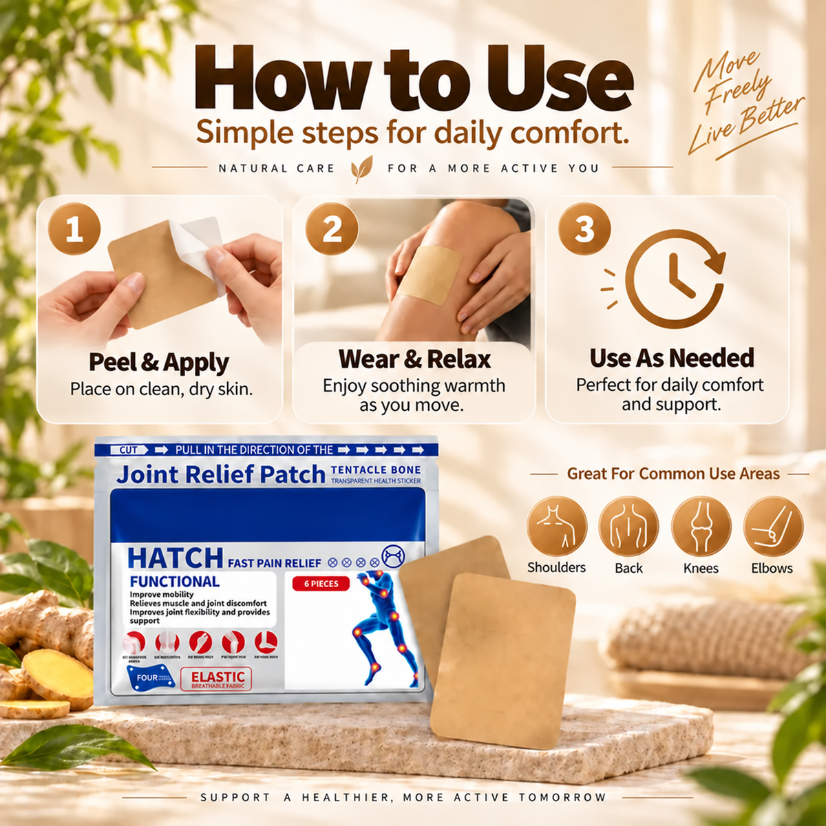8-Hour Warming Joint Relief Patches